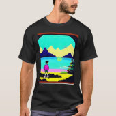 Lo fi hip hop chillhop chill beats lofi esthetics t-shirt (Voorkant)