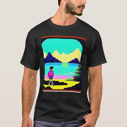 Lo fi hip hop chillhop chill beats lofi esthetics t-shirt (Voorkant)