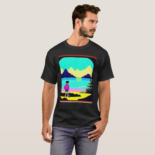 Lo fi hip hop chillhop chill beats lofi esthetics t-shirt (Voorkant volledig)