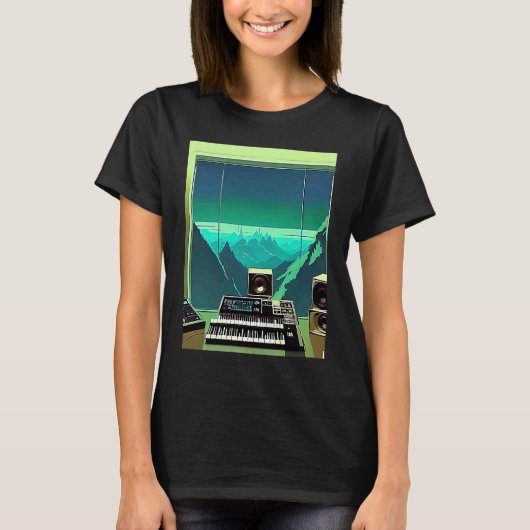 Lo fi hip hop chillhop chill beats studio aestheti t-shirt (Voorkant)