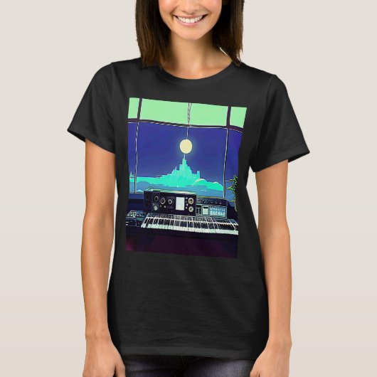 Lo fi hip hop chillhop chill beats studio aestheti t-shirt (Voorkant)