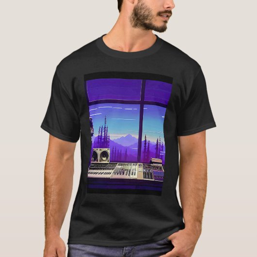 Lo fi hip hop chillhop chill beats studio aestheti t-shirt (Voorkant)