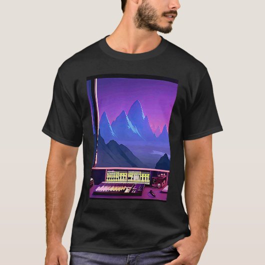Lo fi hip hop chillhop chill beats studio aestheti t-shirt (Voorkant)