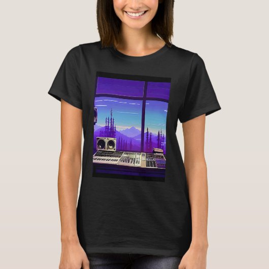 Lo fi hip hop chillhop chill beats studio aestheti t-shirt (Voorkant)