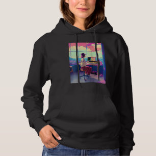 Lo fi hiphop chillhop chill beats lofi esthetiek hoodie