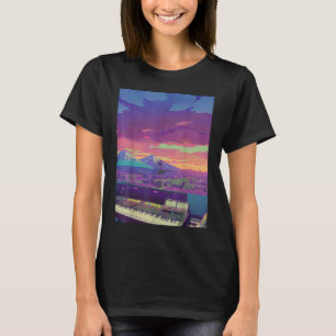 Lo fi hiphop chillhop chill beats lofi esthetiek t-shirt