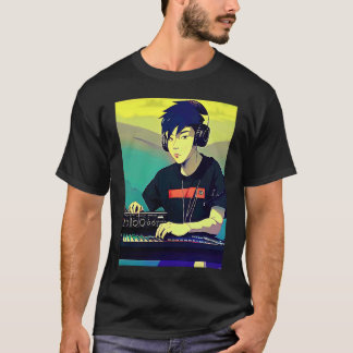 Lo fi hiphop chillhop chill beats studio aestheti t-shirt