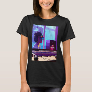 Lo fi hiphop chillhop chill beats studio aestheti t-shirt