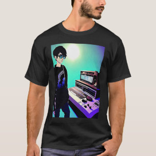 Lo fi hiphop chillhop chill beats studio aestheti t-shirt