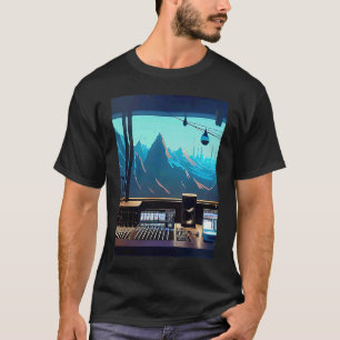 Lo fi hiphop chillhop chill beats studio aestheti t-shirt