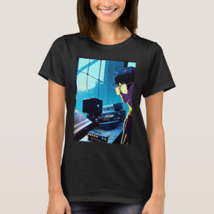 Lo fi hiphop chillhop chill beats studio esthetiek t-shirt