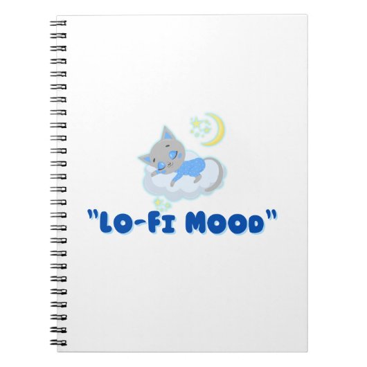 Lo-Fi Mood Cat Esthetisch Notitieboek (Voorkant)