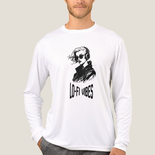 Lo-Fi Sfeer Vector Kunst Tri-Blend Shirt (Voorkant volledig)