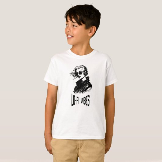 Lo-Fi Sfeer Vector Kunst Tri-Blend T-shirt (Voorkant volledig)