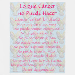 Lo que Cáncer no Puede Hacer Angel Chemo Blanket Fleece Deken