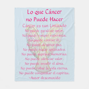 Lo que Cáncer no Puede Hacer Angel Chemo Blanket Fleece Deken