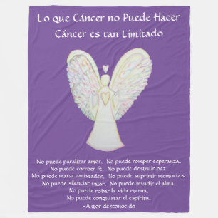 Lo que cáncer no Puede Hacer Angel Chemo Blanket Fleece Deken