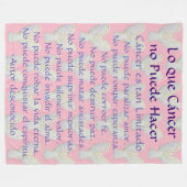 Lo que Cáncer no Puede Hacer Angel Chemo Blanket Fleece Deken (Voorkant (Horizontaal))