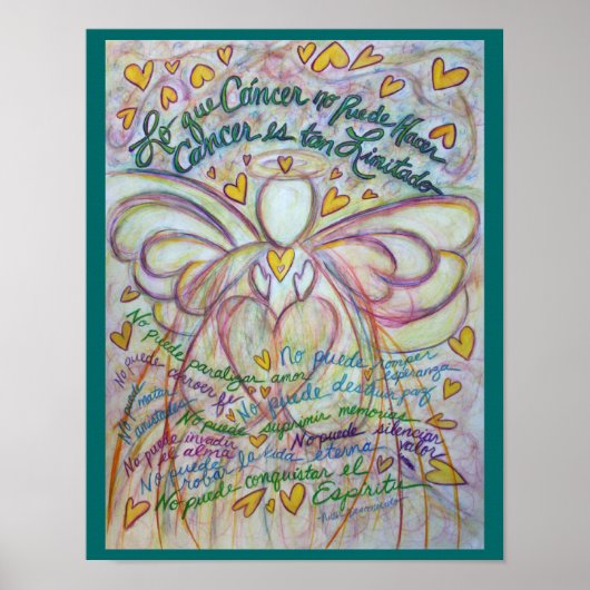 Lo que Cáncer no Puede Hacer Angel Poster Print (Voorkant)