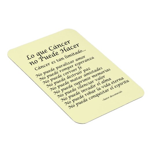 Lo Que Cáncer No Puede Hacer Magnet Magneet (Rechterzijde)