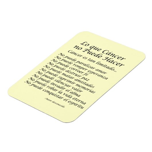 Lo Que Cáncer No Puede Hacer Magnet Magneet (Linkerzijde)