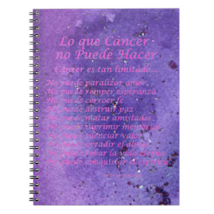 Lo que Cáncer No Puede Hacer Paars Notitieboek