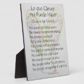 Lo que Cancer no Puede Hacer Poem Painting Plaque Fotoplaat (Zijkant)