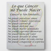 Lo que Cancer no Puede Hacer Poem Poster Fotoplaat (Voorkant)