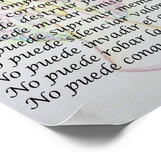 Lo que Cancer no Puede Hacer Poem Poster Print (Hoek)