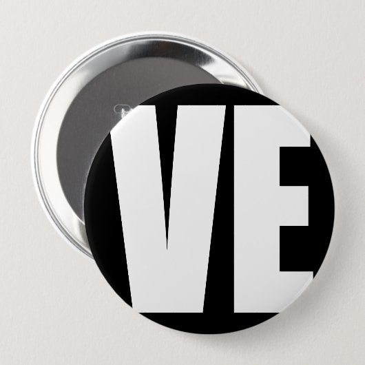 (LO)VE RONDE BUTTON 4,0 CM (Voorkant /achterkant)