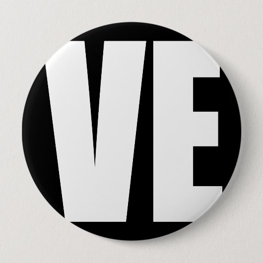 (LO)VE RONDE BUTTON 4,0 CM (Voorkant)