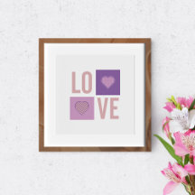 LO-VE. Typografie en vormen.