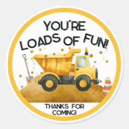 Load van Leuke Bouw Partij Voorkeur Ronde Sticker