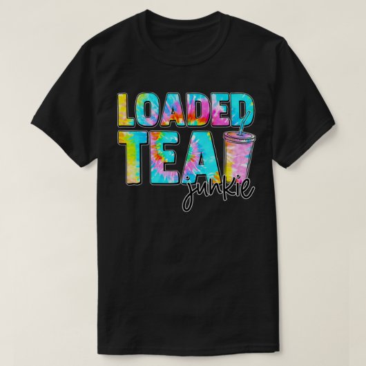 Loaded Tea Junkie Tie Dye Summer Vibes Funny Summe T-shirt (Design voorkant)