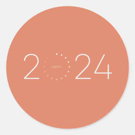 Loading 2024... ronde sticker (Voorkant)