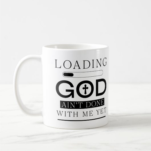 Loading God is nog niet klaar met mij, maar wel gr Koffiemok (Links)