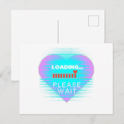Loading Heart Retro Gamer Briefkaart (Voorkant / Achterkant)