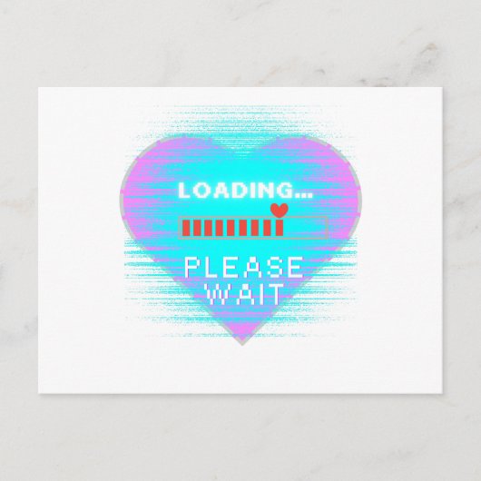 Loading Heart Retro Gamer Briefkaart (Voorkant)