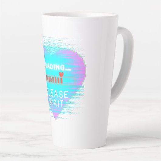 Loading Heart Retro Gamer Latte Mok (Rechterhoek)