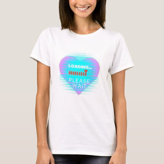 Loading Heart Retro Gamer T-shirt (Voorkant)