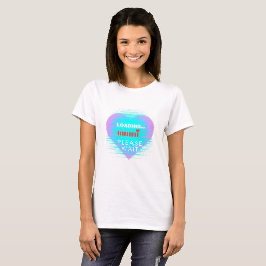 Loading Heart Retro Gamer T-shirt (Voorkant volledig)
