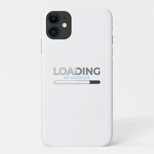 Loading My Patience - Funny Minimalist Progress Ba Case-Mate iPhone Case (Achterkant)