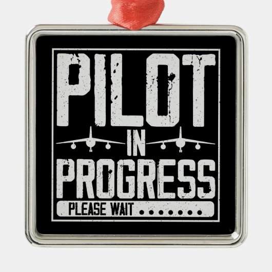 Loading… Pilot Upgrade in Progress Flight School Metalen Ornament (Voorkant)