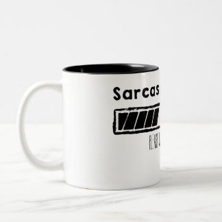 loading sarcasm (black) tweekleurige koffiemok