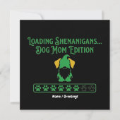 Loading Shenanigans Dog Mom Gnome St Patrick's Day Kaart (Voorkant)