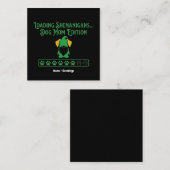 Loading Shenanigans Dog Mom Gnome St Patrick's Day Vierkante Visitekaartje (Voorkant / Achterkant)