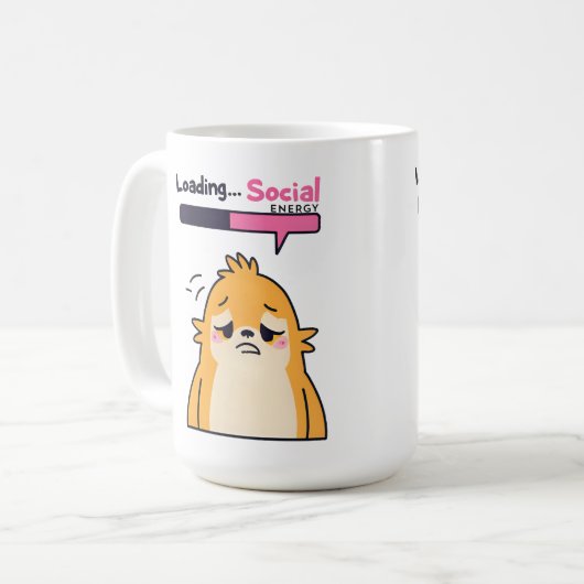 Loading… Sociale energie – Schattigee vermoeide do Koffiemok (Voorkant links)