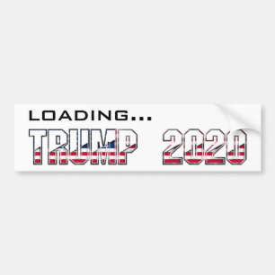 Loading Trump 2020 Verkiezing USA Typografie Bumpersticker