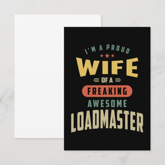 Loadmaster-taakomschrijving RSVP Kaartje (Voorkant / Achterkant)