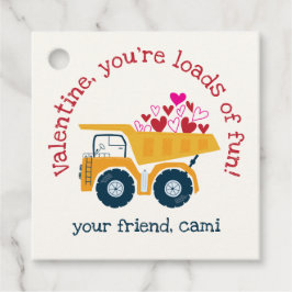 Loads Fun Dump Truck Valentijn Bedankjes Labels